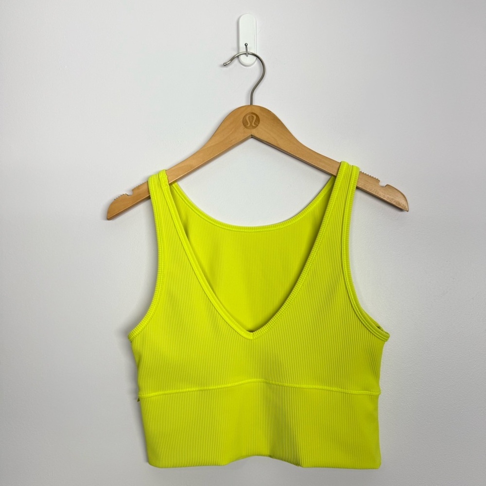 Lululemon Athletica Bright Yellow Ribbed Tank Top